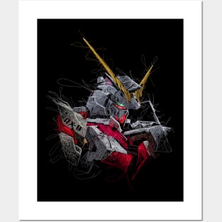 Unicorn Gundam RX-0 Scribble Artwork Posters and Art